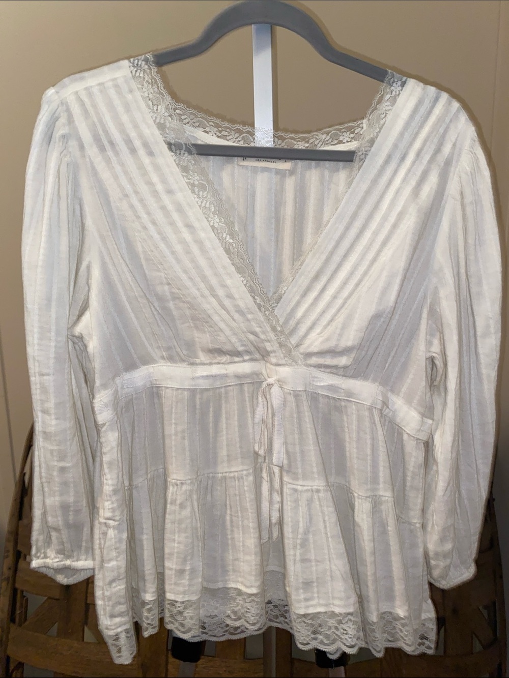 Cute Lace Trim Blouse